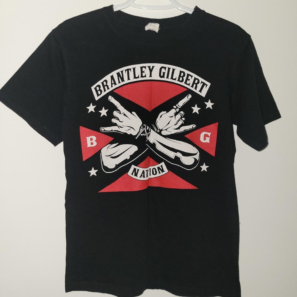 Brantley Gilbert Nation Stone Cold Country Short Sleeve T-Shirt Size Small Black